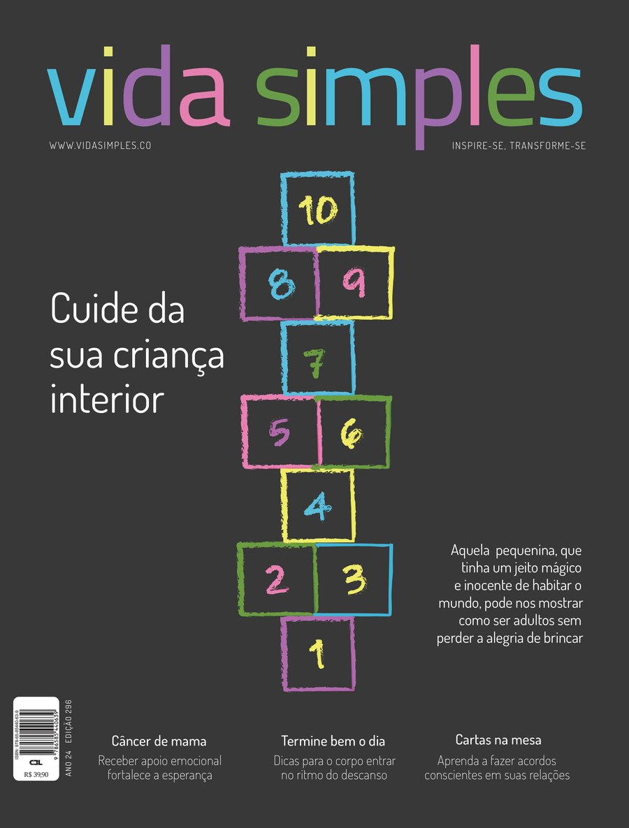 Capa da edição de outubro da revista Vida Simples: Cuide da sua criança interior